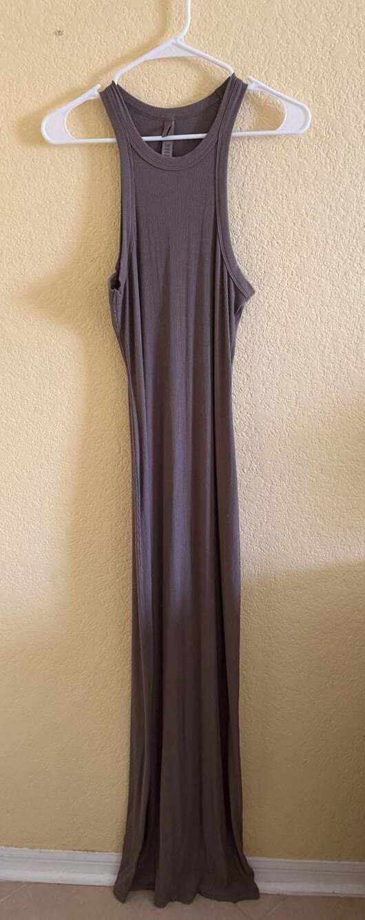 SKIMS Ribbed Racerback Maxi Dress Size L